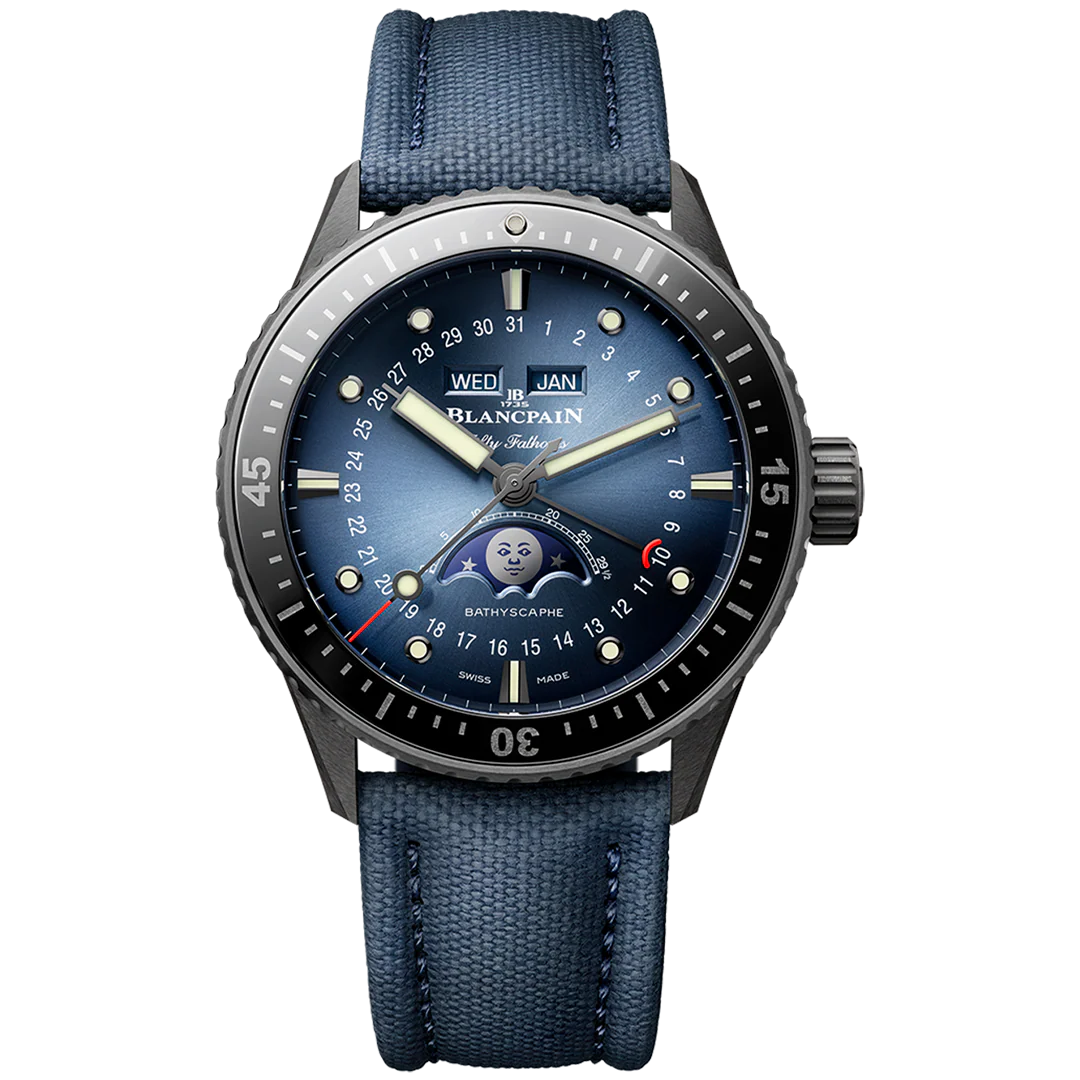 Fifty Fathoms Bathyscaphe Quantième Complet Phases de Lune