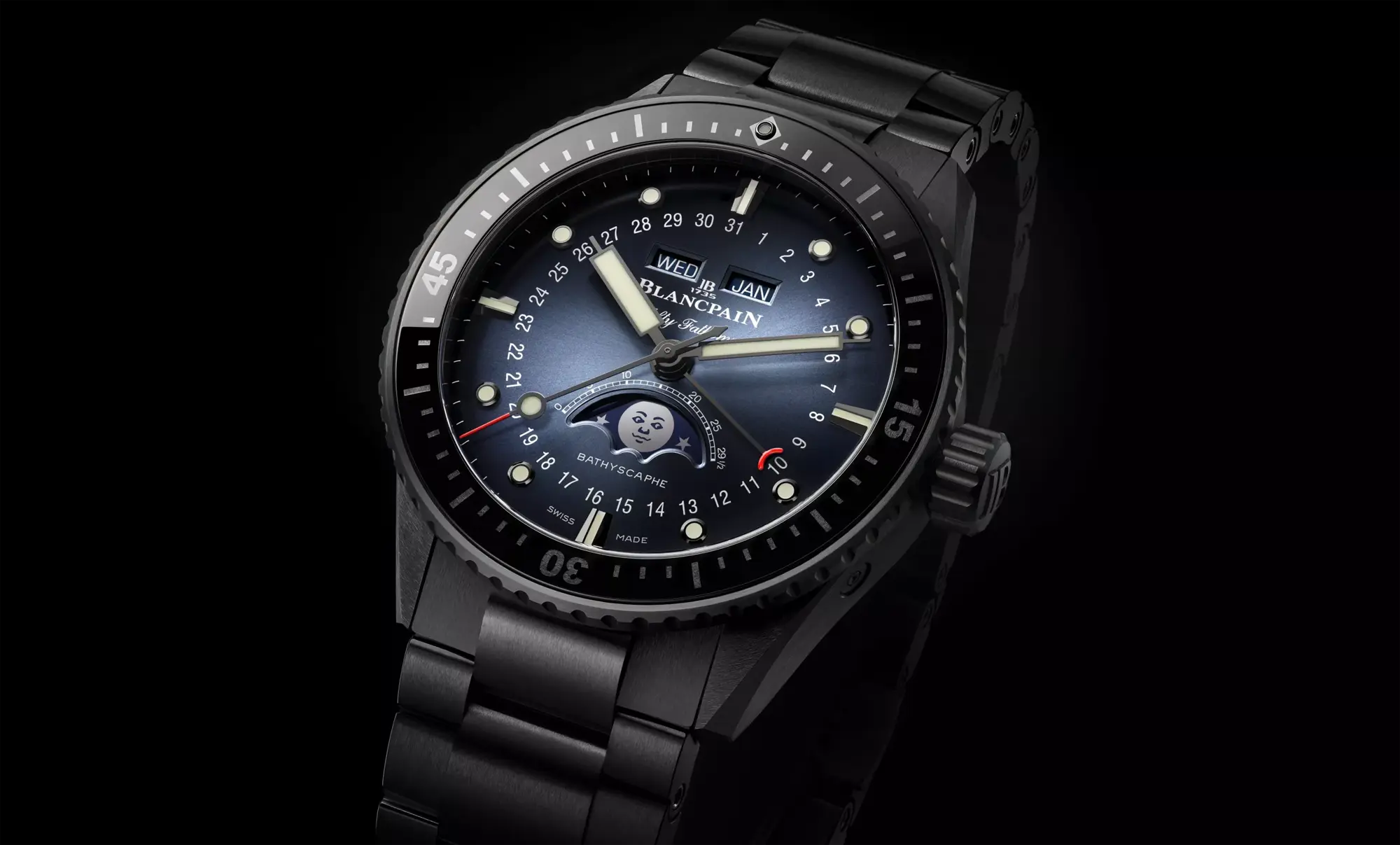 Fifty Fathoms Bathyscaphe Quantième Complet Phases de Lune - Image 3