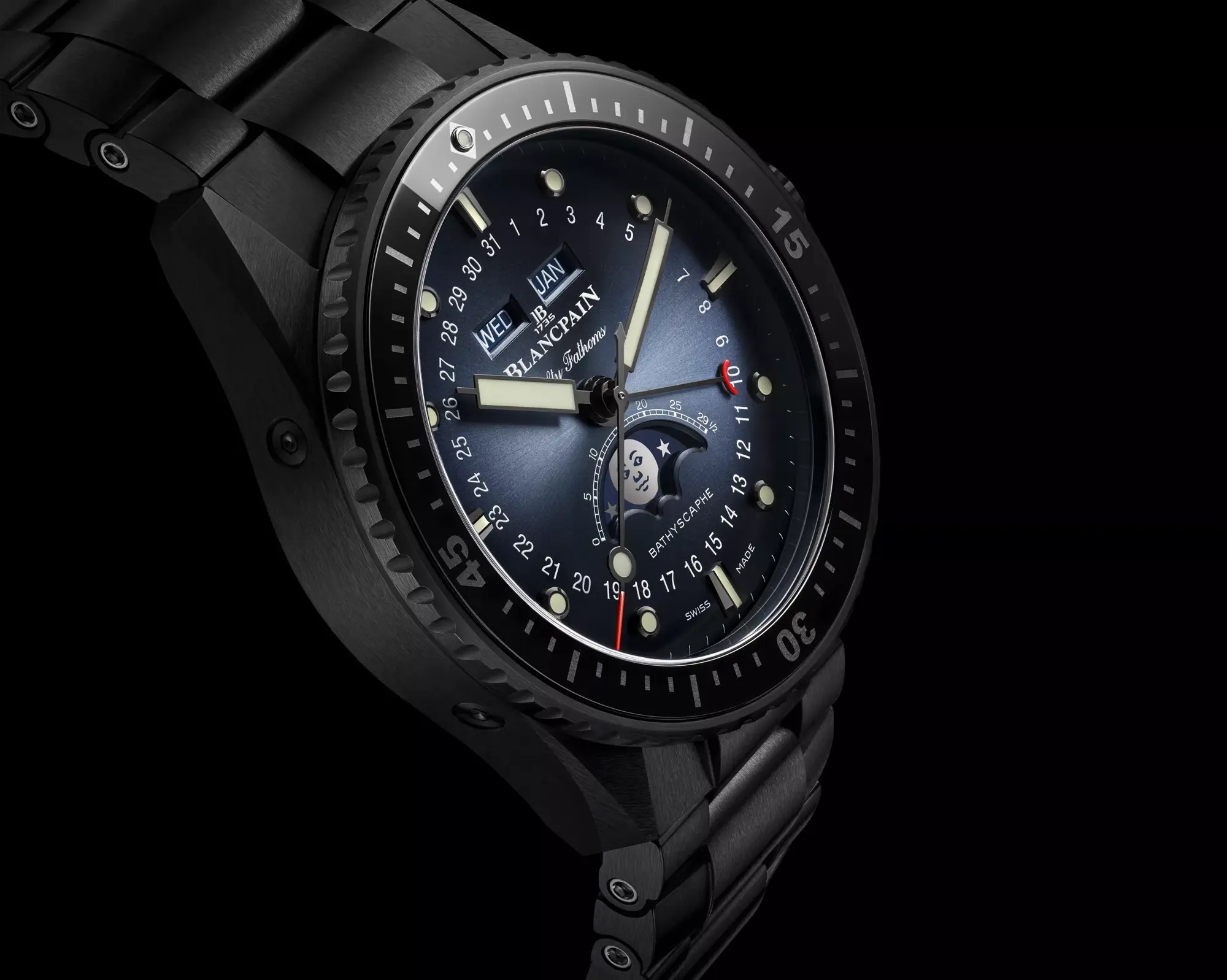 Fifty Fathoms Bathyscaphe Quantième Complet Phases de Lune - Image 4