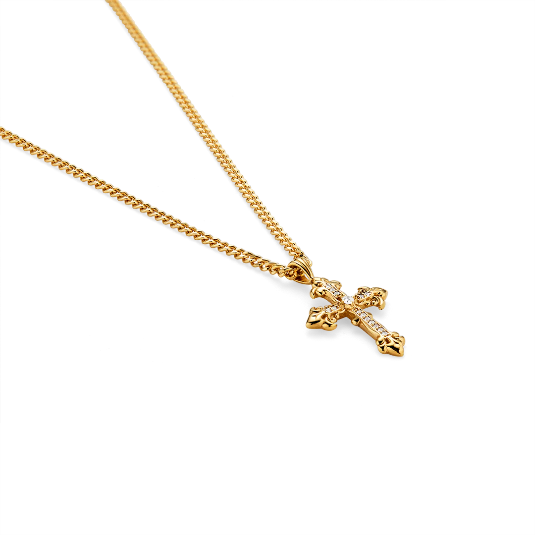 Collana Croce Avelli Diamanti (piccola) - Image 3