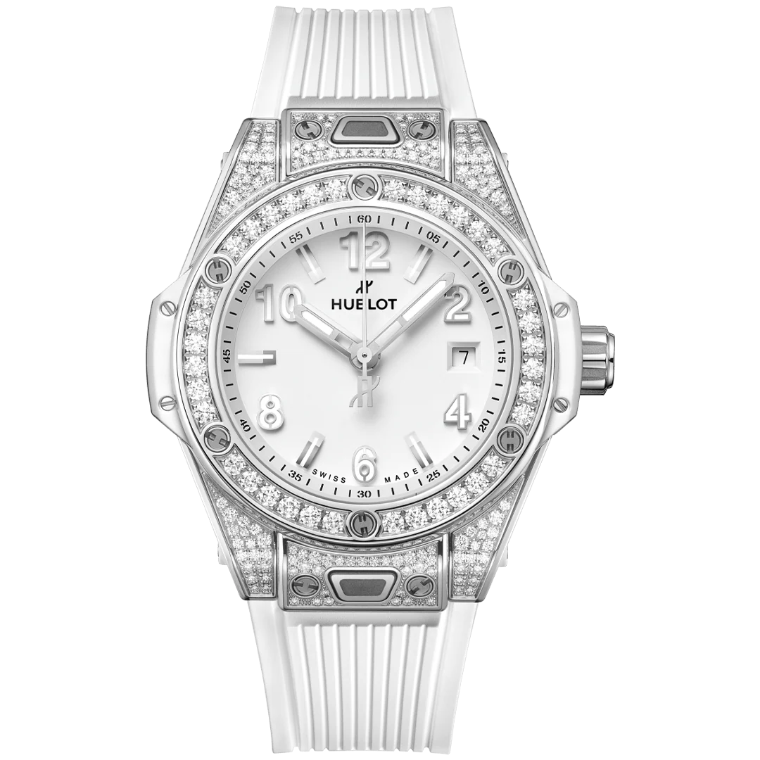 Big Bang One Click Steel White Pavé