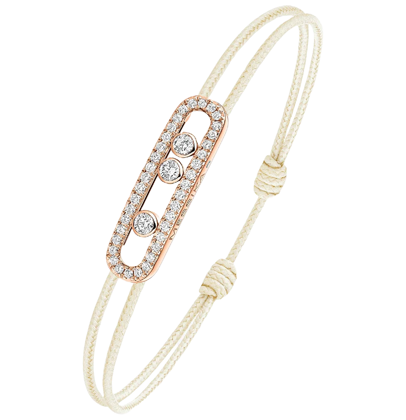 Bracciale Messika CARE(S) Cordino Crema Pavé