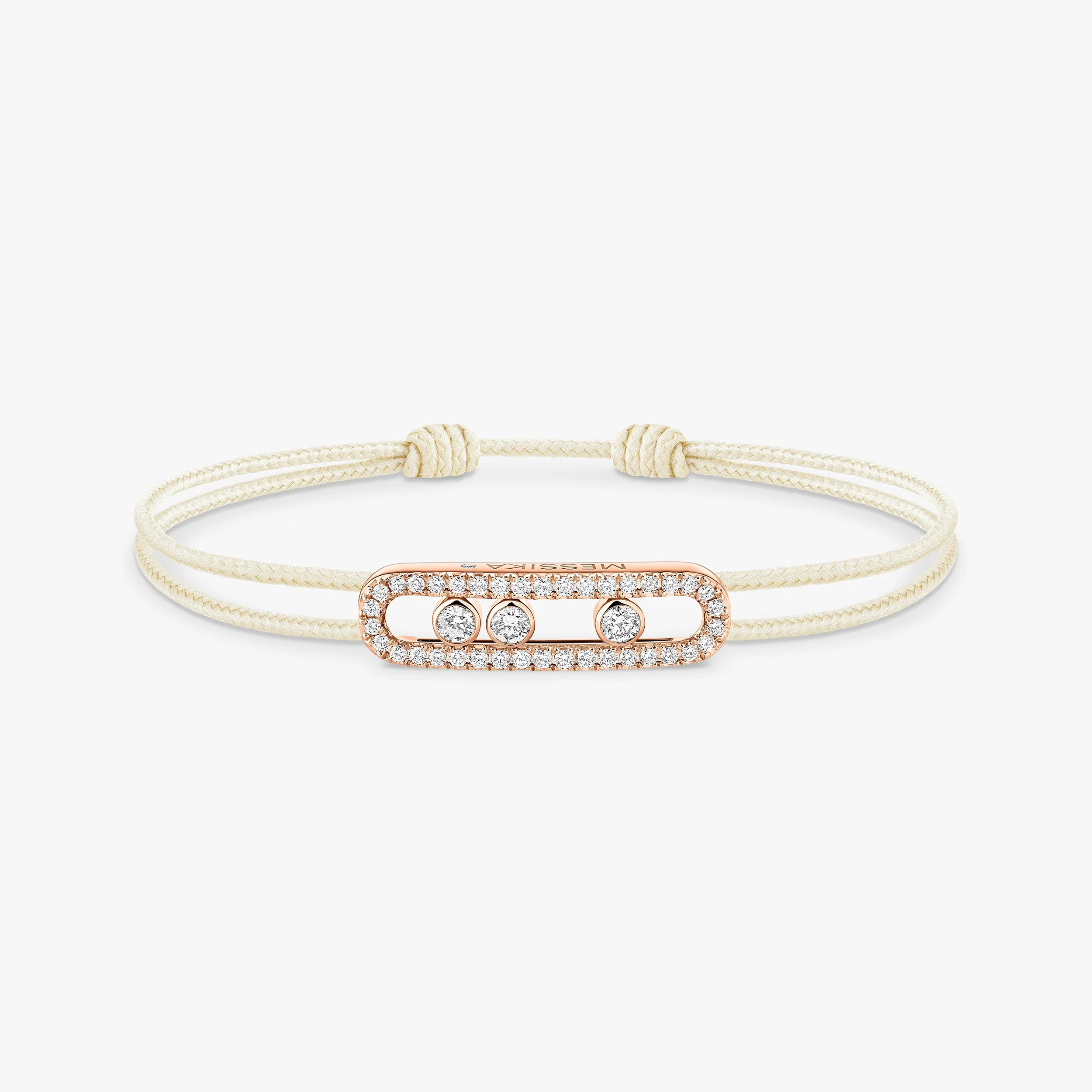 Bracciale Messika CARE(S) Cordino Crema Pavé - Image 3
