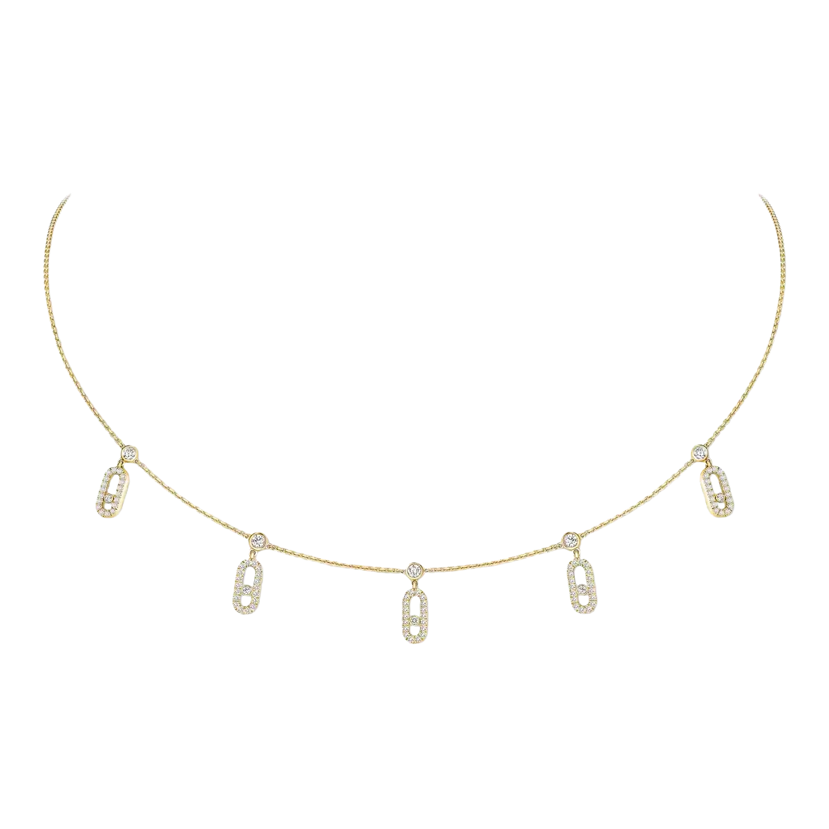 Chocker Move Uno con charm e pavé