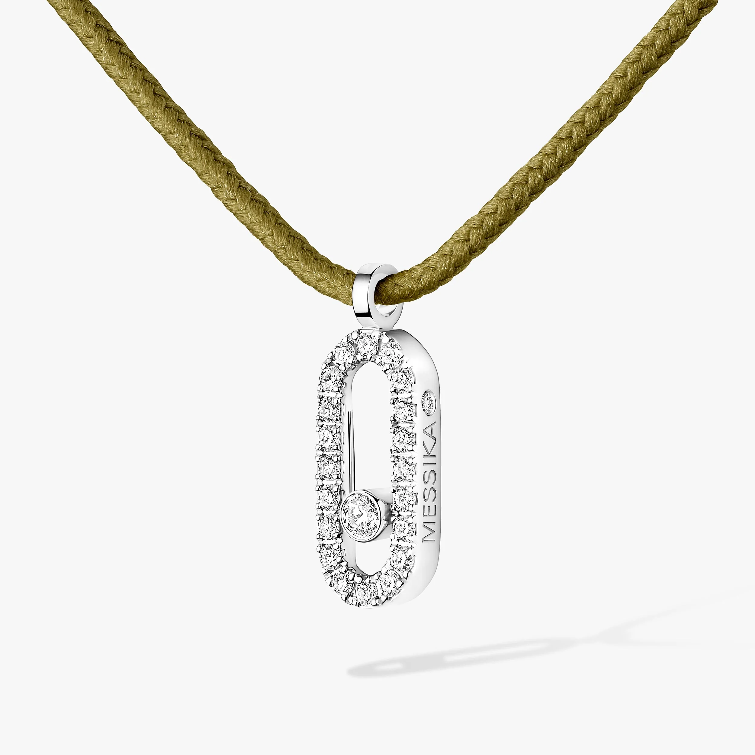 Collana Messika CARE(S) Cordino Cachi Pavé - Image 2