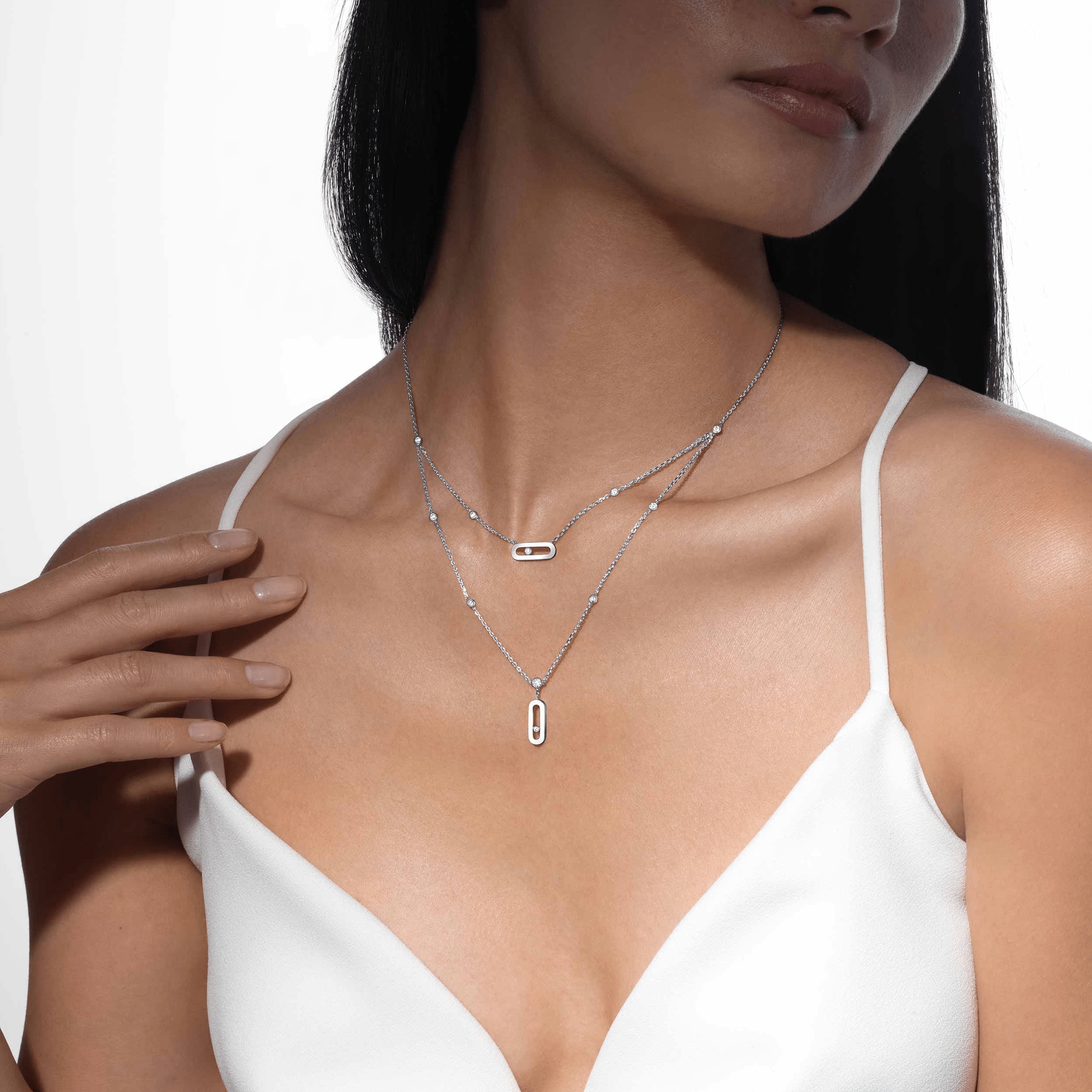 Collana Move Uno 2 Rows Pavé - Image 2