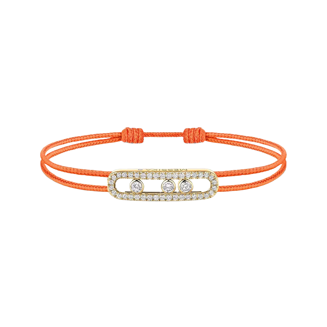 Cordino Messika CARE(S) arancione con pavé