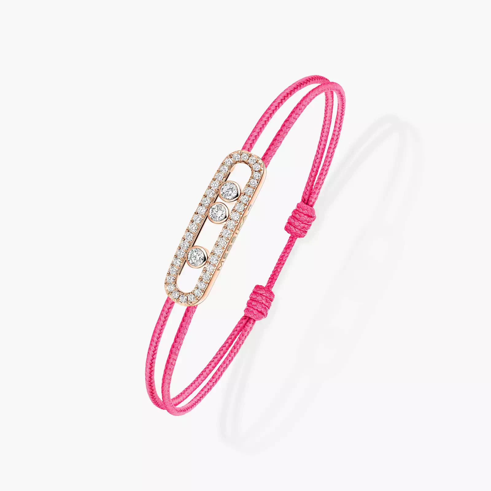 Cordino Messika CARE(S) rosa con pavé - Image 3