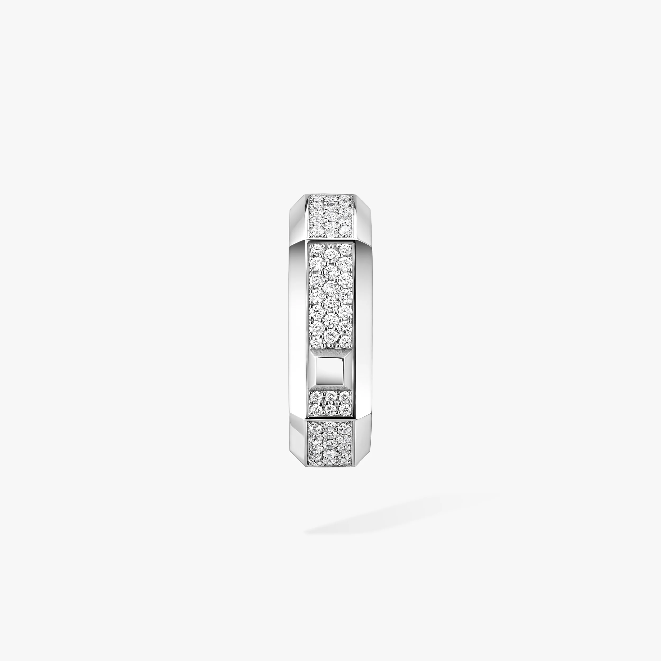 Mono orecchino a cerchio Moderniste con pavé MM - Image 3