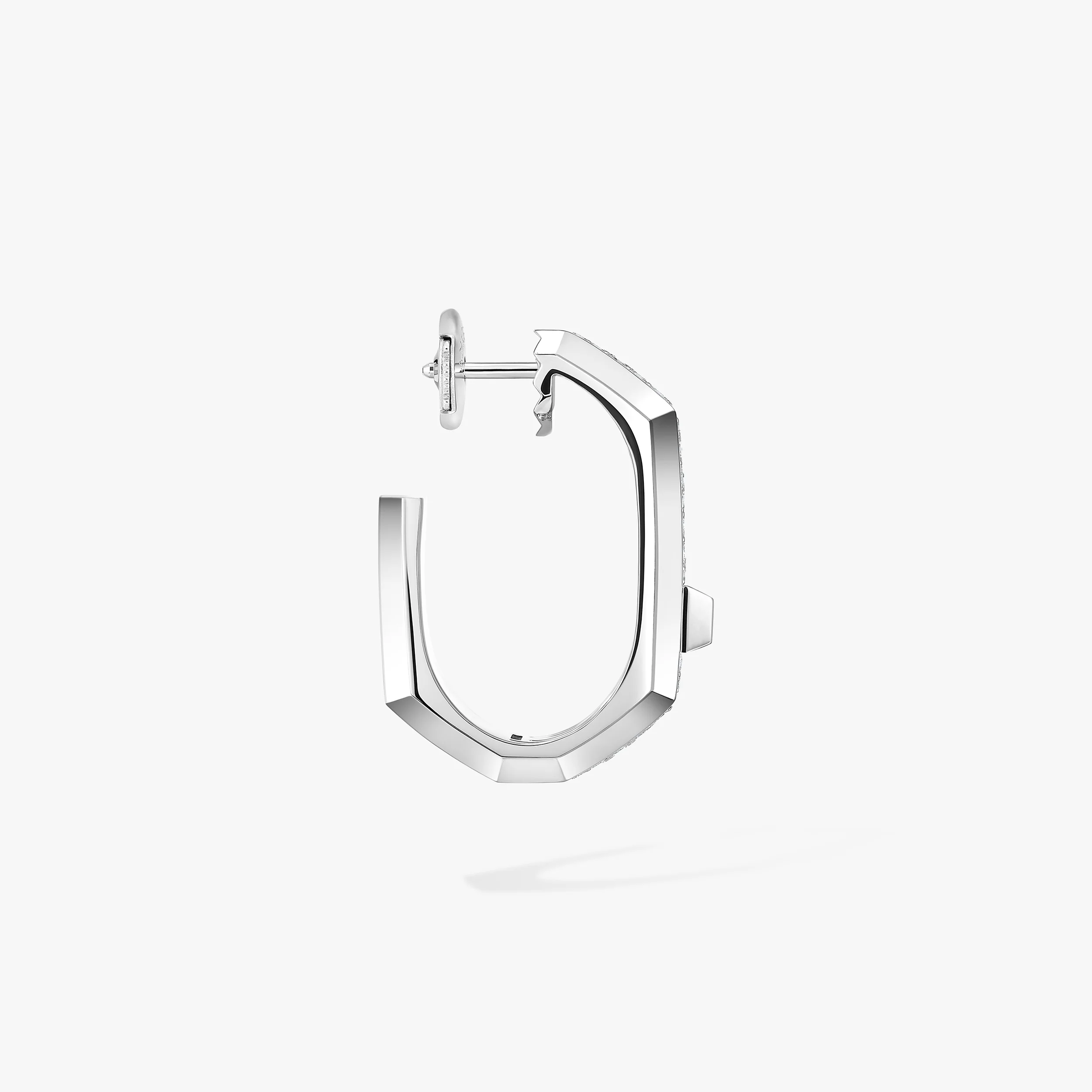 Mono orecchino a cerchio Moderniste con pavé MM - Image 5