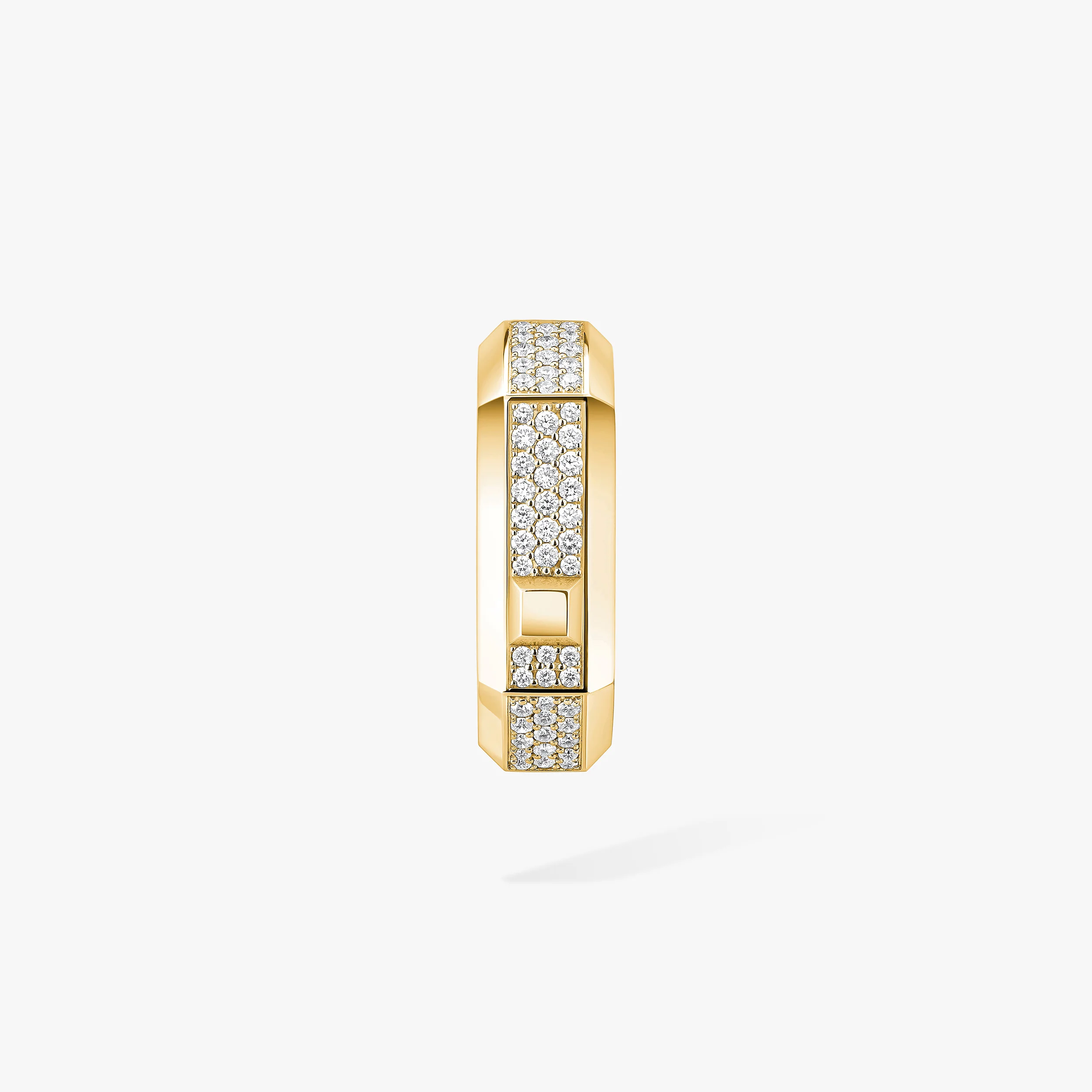 Mono orecchino a cerchio Moderniste con pavé MM - Image 3