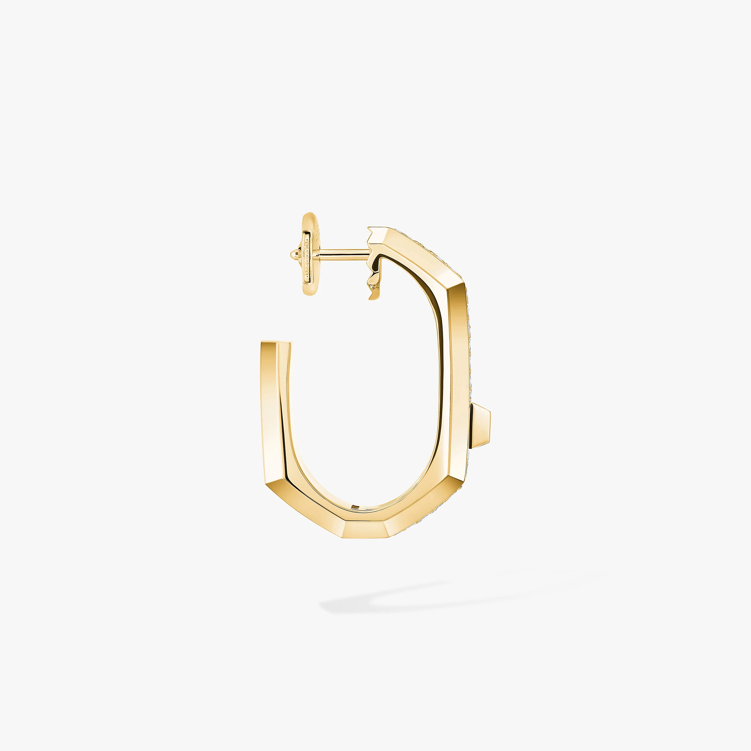 Mono orecchino a cerchio Moderniste con pavé MM - Image 5