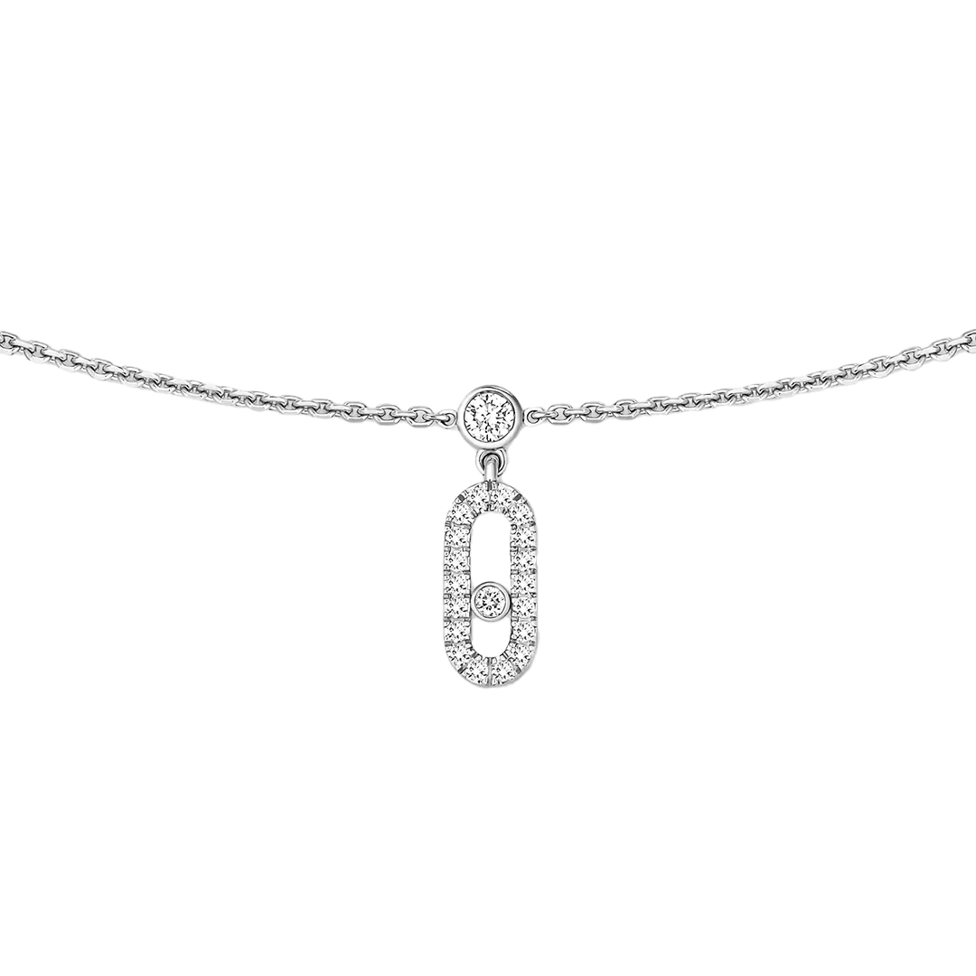 Pendente Chocker Move Uno con charm e pavé