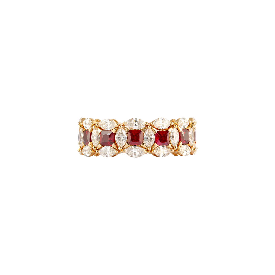 Anello Diade Full Pavé in oro rosa - Image 2