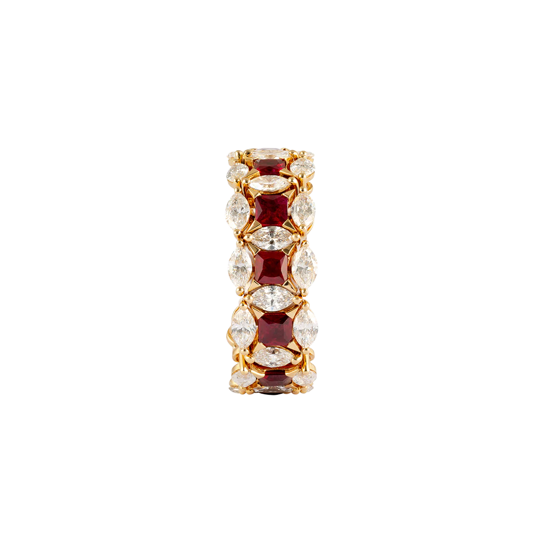 Anello Diade Full Pavé in oro rosa - Image 3