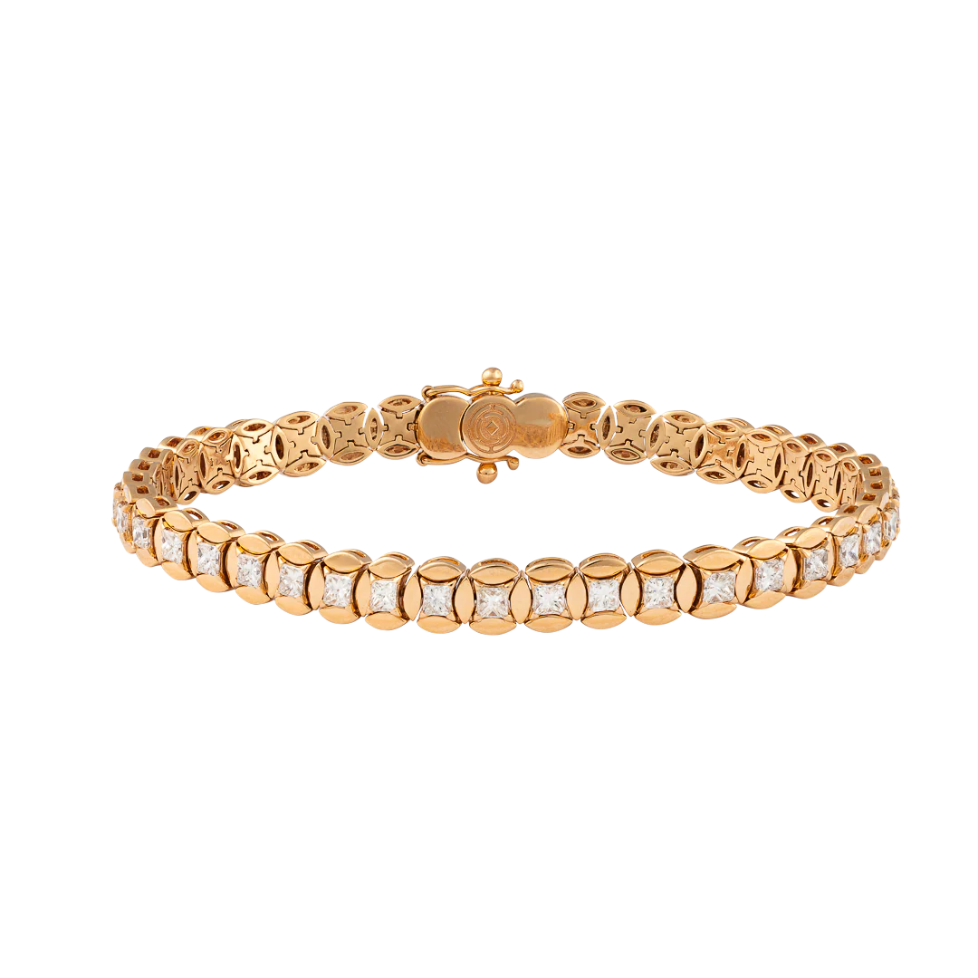 Bracciale Diade in oro rosa con diamanti