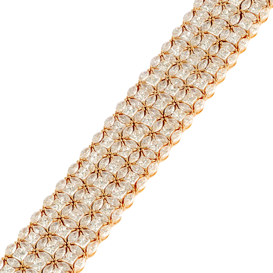 Bracciale Diade in oro rosa con diamanti - Image 4