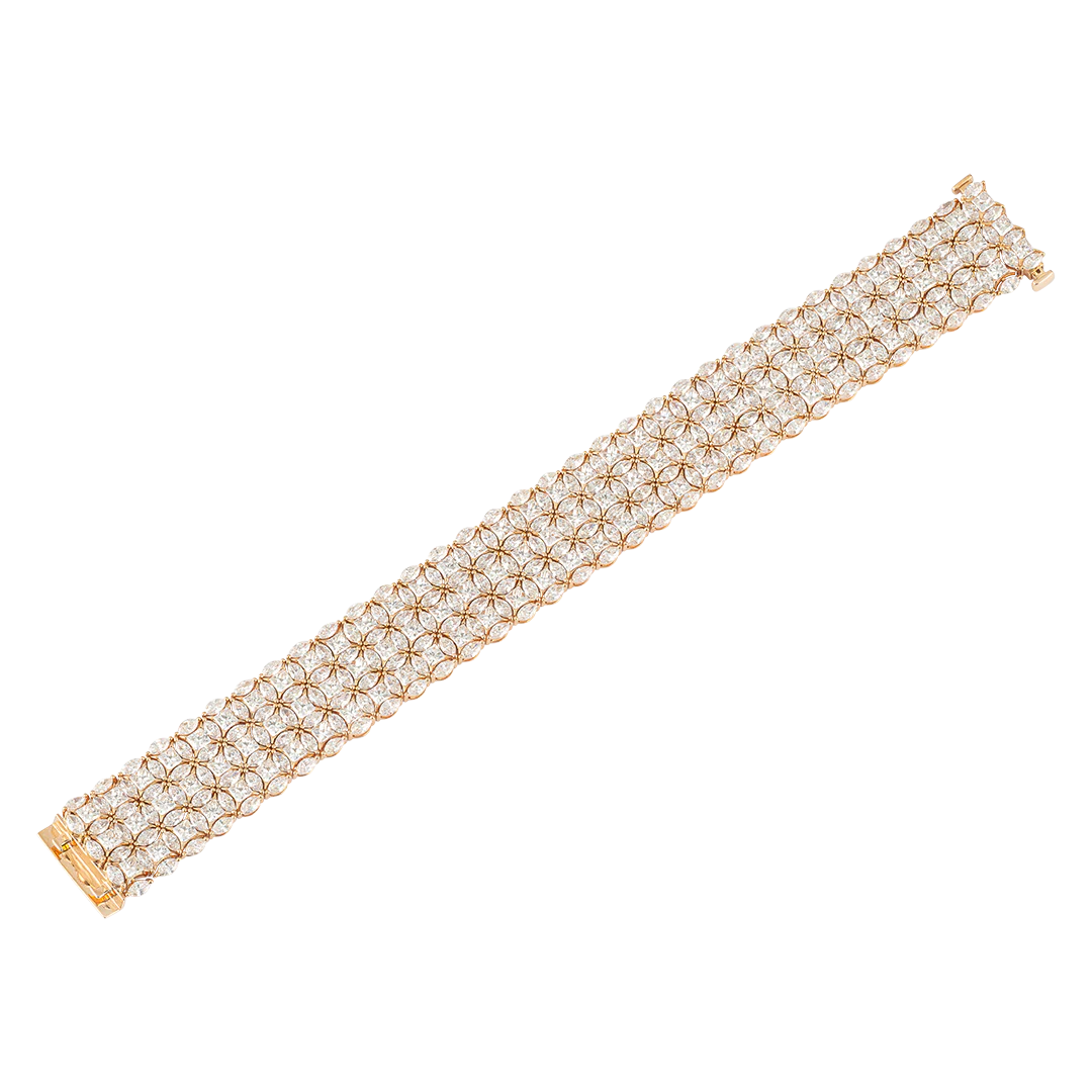 Bracciale Diade in oro rosa con diamanti - Image 5