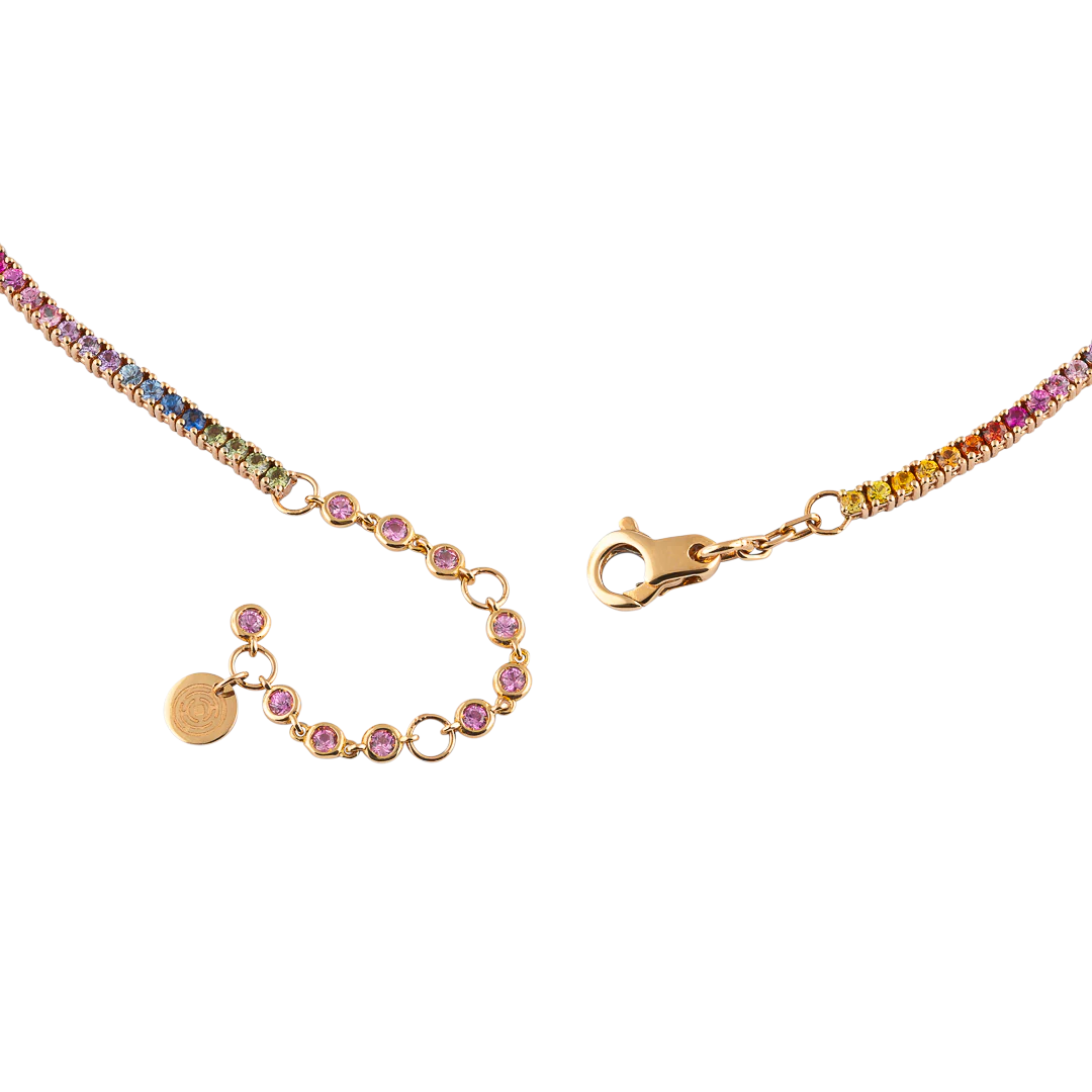 Collana Iris in oro rosa e zaffiri - Image 4
