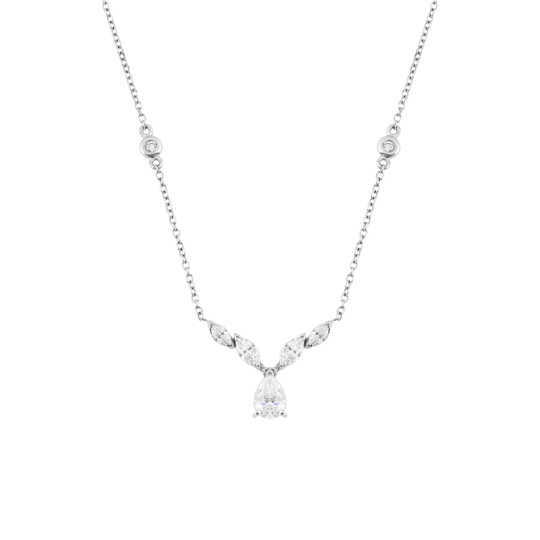 Collana Lyra in oro bianco con diamanti - Image 3