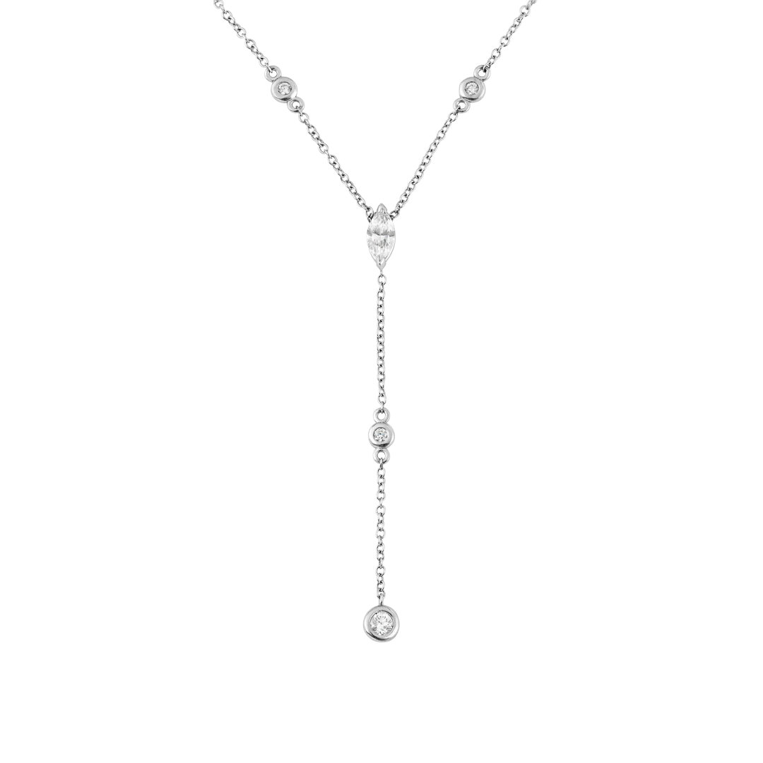 Collana Lyra in oro bianco con diamanti - Image 3