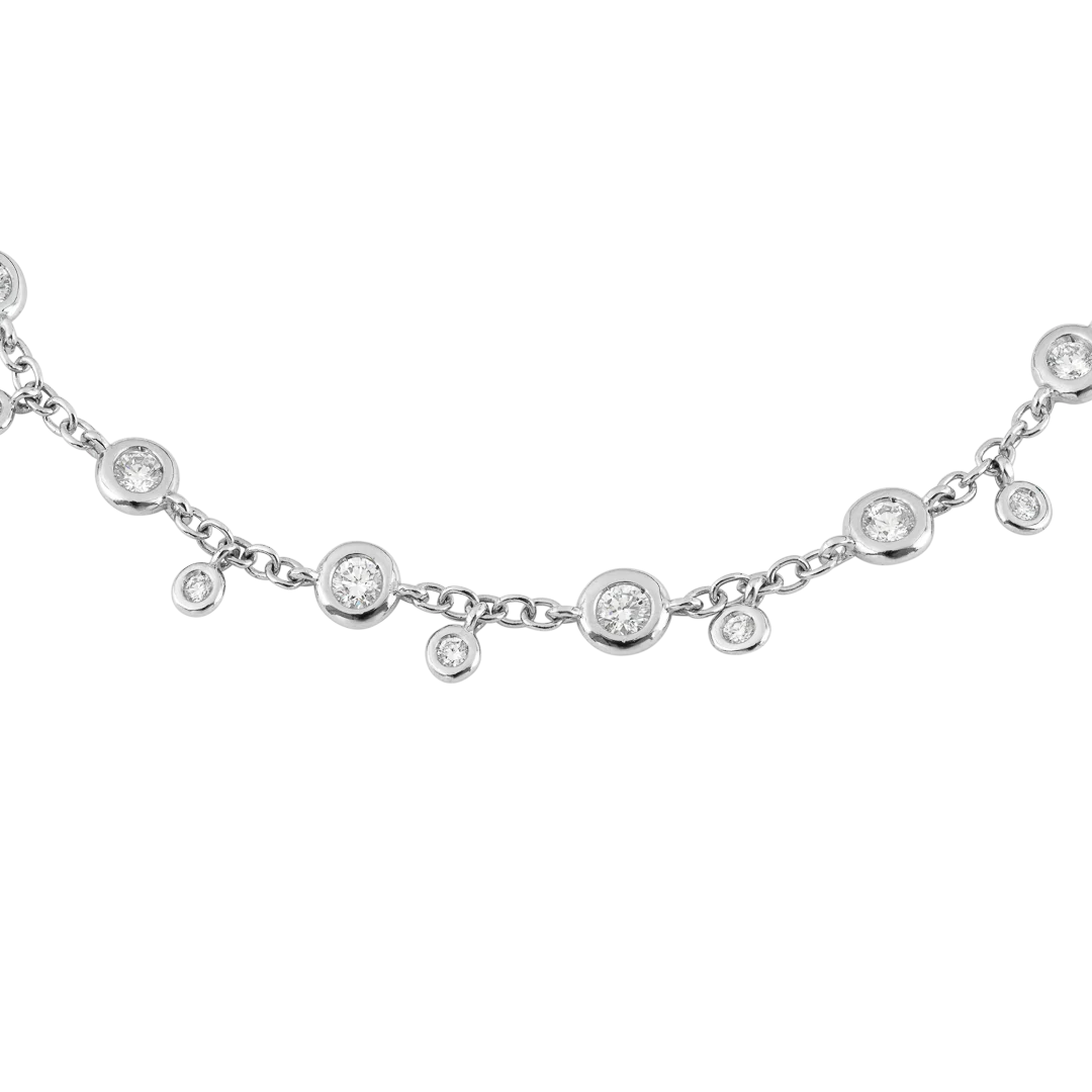 Collana Lyra in oro bianco con diamanti - Image 3