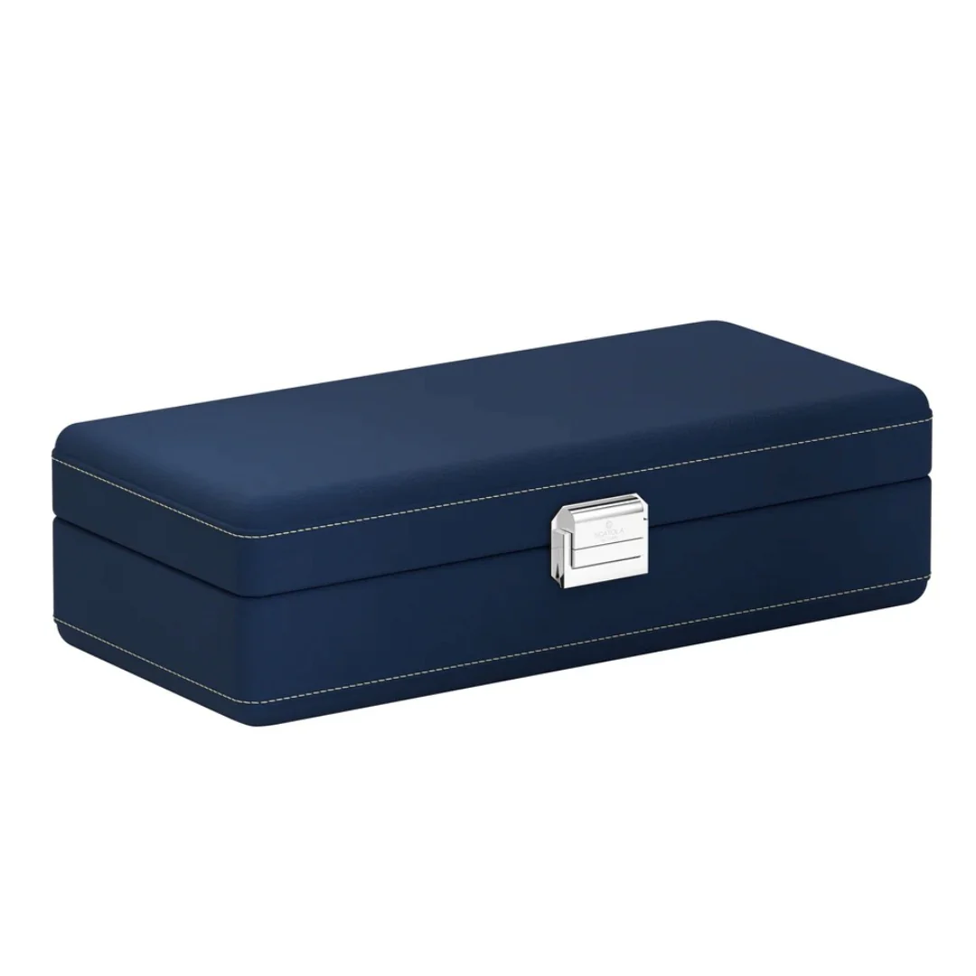 Valigetta 4 Pelle blu notte/crema - Image 2